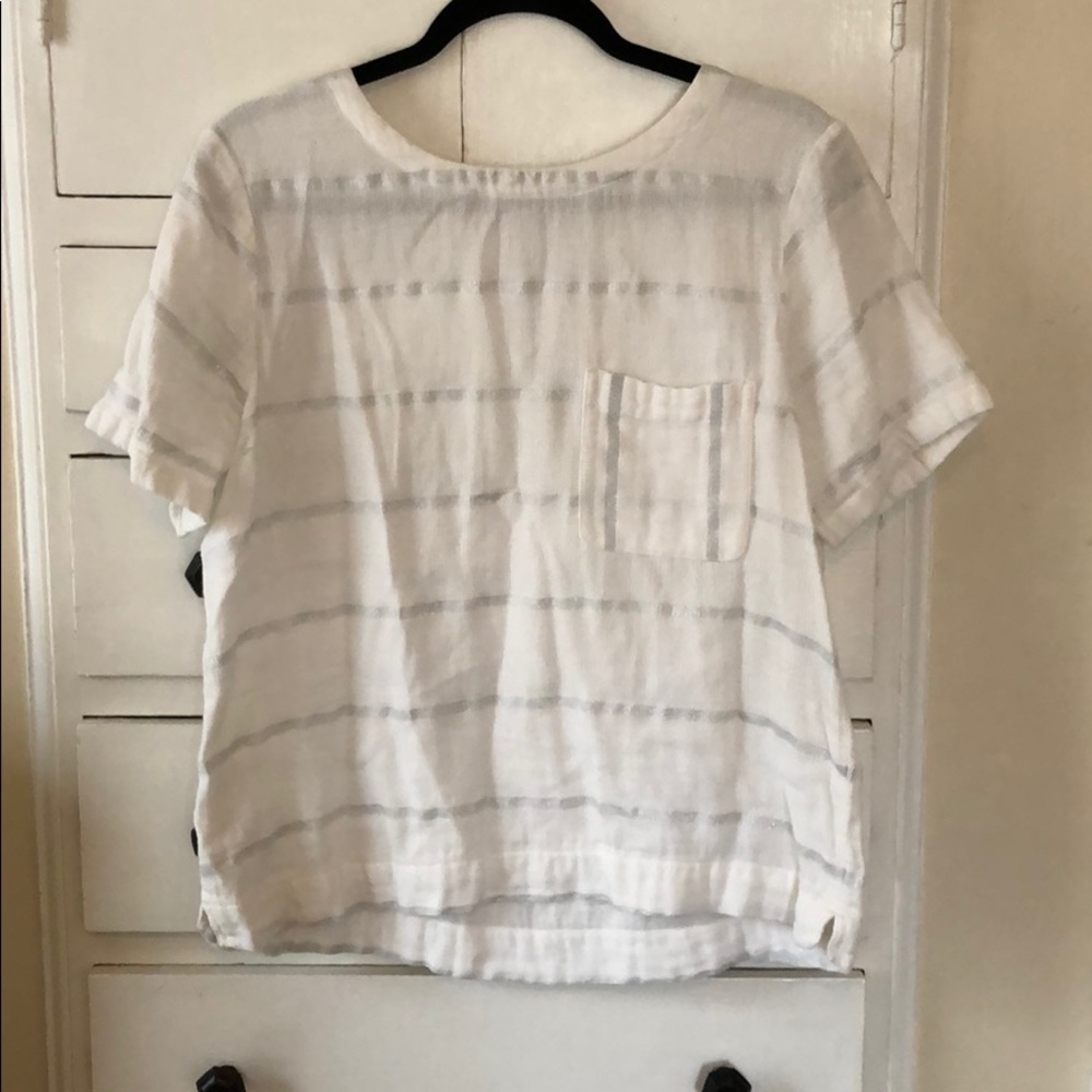 White sparkly Lou and Grey Top!